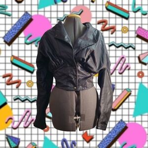 Women's Vintage Cropped Leather Jacket